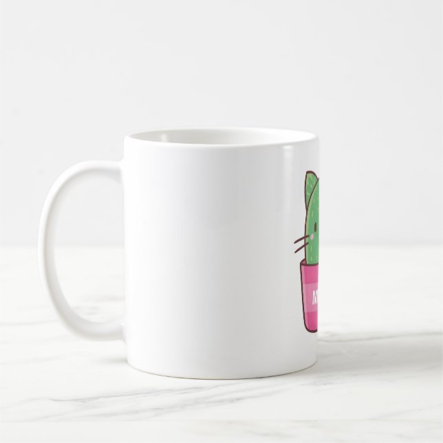 Taza De Café Cute Cat Cactus Plant Pun (Izquierda)