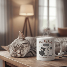 Taza De Café Cute Cat Family Mug I Love My Family Love Begins 