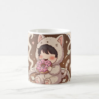 Taza De Café Cute Cat in Coffee Cup - Cozy Adventure art
