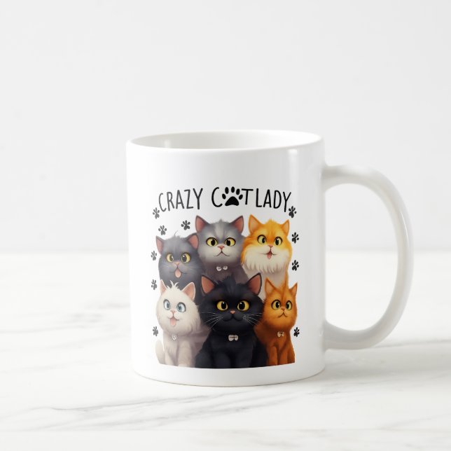 Taza De Café cute cat lover gift _ Cozy cat mug  (Derecha)