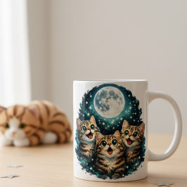 Taza De Café  Cute Cat Lover's Celestial Coffee Cup
