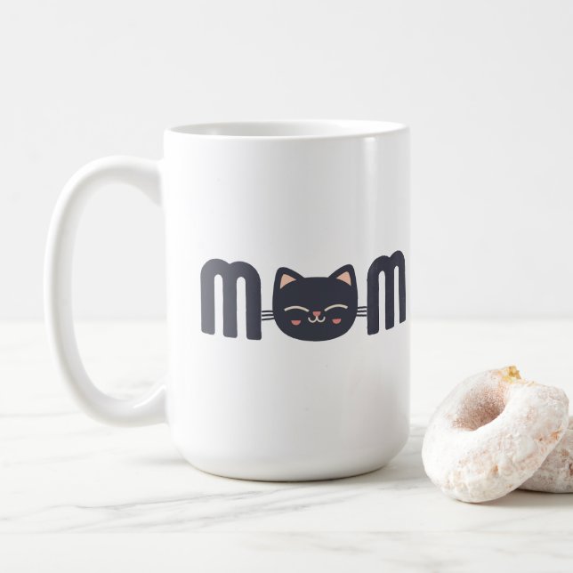 Taza De Café Cute Cat MOM (Con donut)