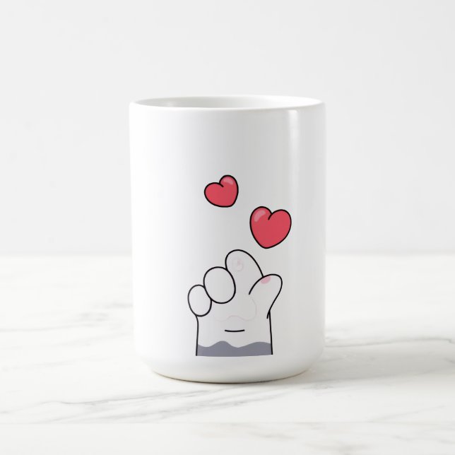Taza De Café Cute Cat Paw Love  (Centro)