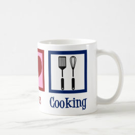 Taza De Café Cute Chef Peace Love Utensiers de cocina