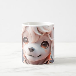 Taza De Café Cute Chibi Golden Retriever Puppy