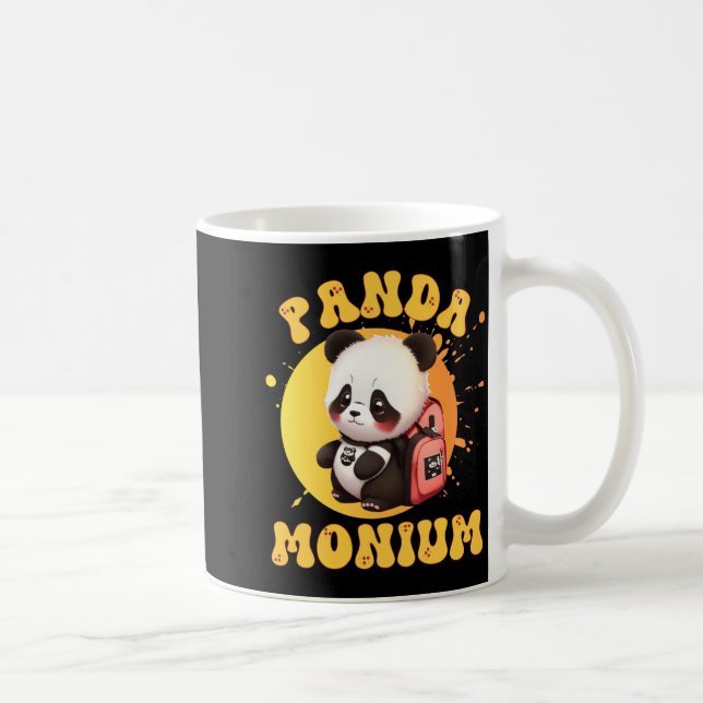 Taza De Café Cute Chibi Kawaii Panda Name School Year On Back B (Derecha)