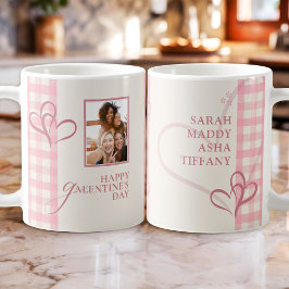 Taza De Café Cute Chic Rosa Galentines Amigas