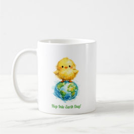 Taza De Café Cute Chick on Globe - Easter & Earth Day Design