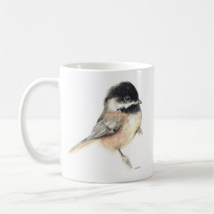 Taza De Café Cute Chickadee Bird Watercolor Art Café Mug