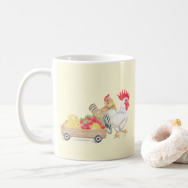 Taza De Café Cute Chicken Family Mug (Con donut)