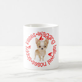 Taza De Café Cute Chihuahua, besos descuidados