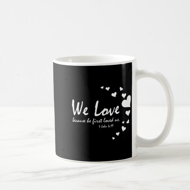 Taza De Café Cute Christian Valentines Day Women Bible Verse He (Derecha)