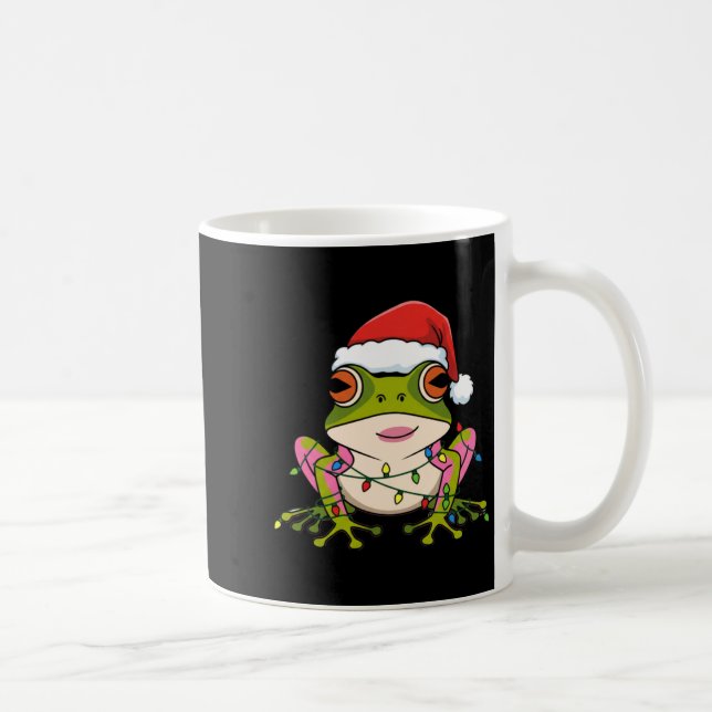 Taza De Café Cute Christmas Coqui Frog _ Holiday Puerto Rican L (Derecha)