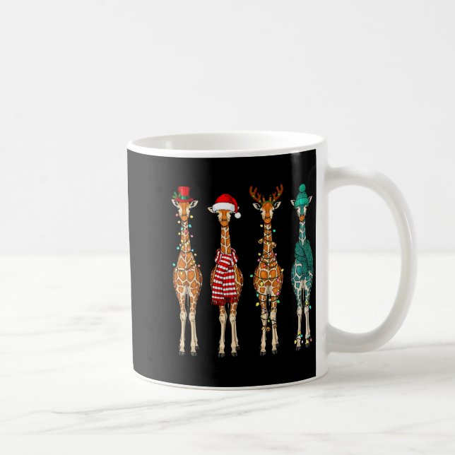 Taza De Café Cute Christmas Giraffe Funny Animal Lover Gift Kid (Derecha)