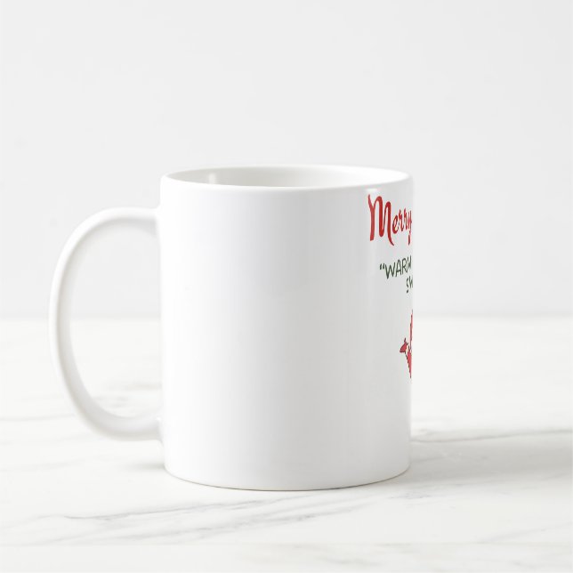 Taza De Café Cute Christmas Mug – Merry Christmas | Warm Hugs & (Izquierda)
