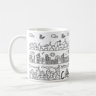 Taza De Café Cute City Doodle
