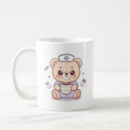 Taza De Café Cute Coffee-Loving Nurse Teddy Bear