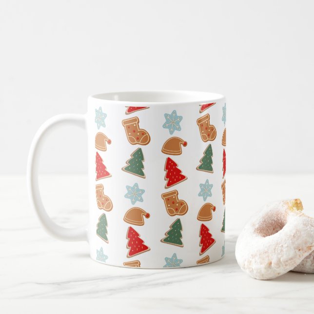 Taza De Café Cute Colorful Cookies Pattern Christmas Kids (Con donut)