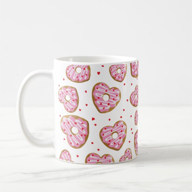 Taza De Café Cute Cookies de Corazón Rosa (Izquierda)