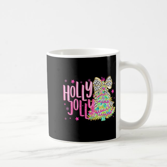 Taza De Café Cute Coquette Bow Girls Christmas Tree Merry Xmas  (Derecha)