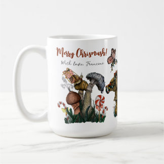 Taza De Café Cute Cottagecore Merry Christmas Mushroom Lover