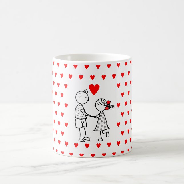 Taza De Café Cute Couple Coffee Mug (Centro)