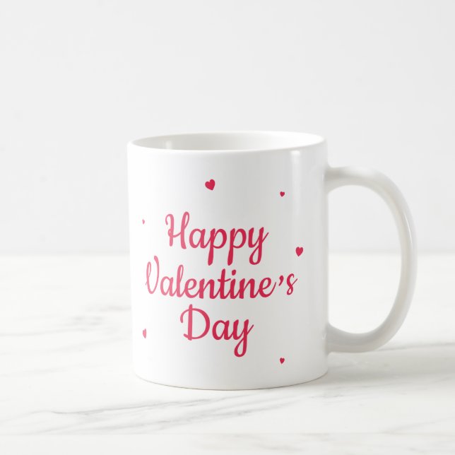 Taza De Café Cute Couple Heart Illustration Romantic Gift (Derecha)