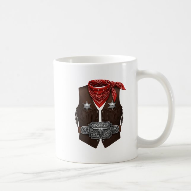 Taza De Café Cute Cowboy Western Cowboy Outfit Men  (Derecha)