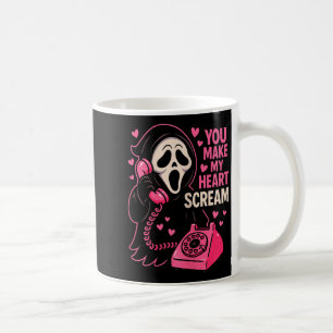 Taza De Café Cute Creepy Horror Haz que mi corazón grite San Va