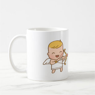Taza De Café Cute Cupid Bow Dispara Flecha de Amor Día de San V