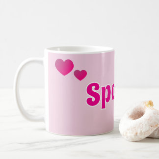 Taza De Café Cute Customizable Pink Playful Dog Cat Pet 