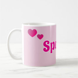 Taza De Café Cute Customizable Pink Playful Dog Cat Pet 