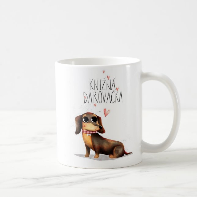 Taza De Café Cute Dachshund Cuppy Coffee Mug - Perro Lover Rega (Derecha)