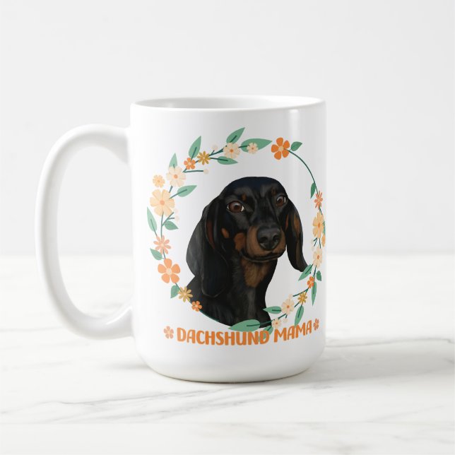 Taza De Café Cute Dachshund - Dachshund Mama (Izquierda)