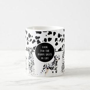 Taza De Café Cute dálmata Black & White Happy Spots