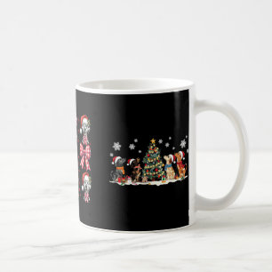 Taza De Café Cute Dalmatia Perro Red Plaid Coquette Bow Christm