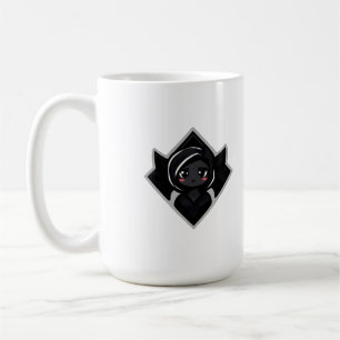 Taza De Café Cute Dark Female Character in Diamond Frame