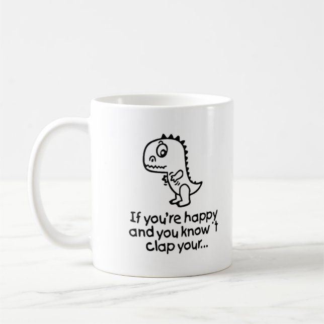 Taza De Café Cute Dinosaur Mug (Izquierda)