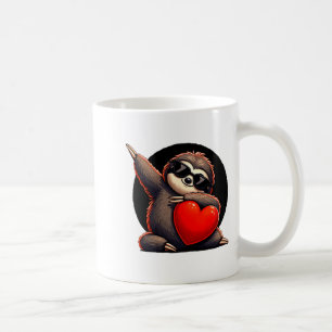 Taza De Café Cute Divertido Cool Perezoso Dabbing Corazón Día d