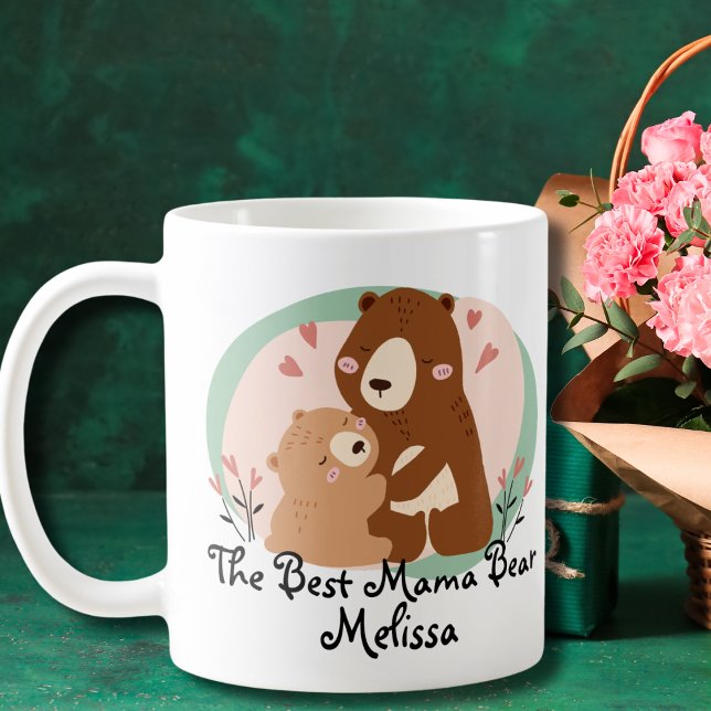Taza De Café Cute divertido mejor oso de mamá (Subido por el creador)