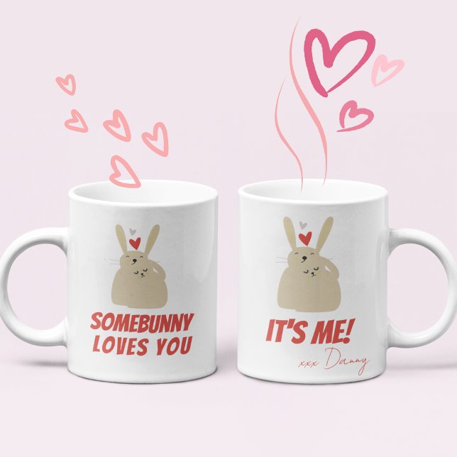 Taza De Café Cute Divertidos conejos Conejo Pun Amor (Subido por el creador)
