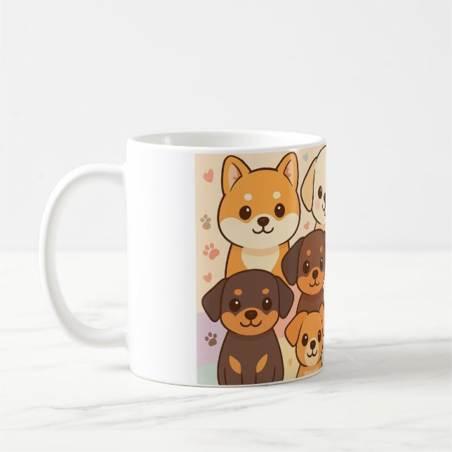 Taza De Café Cute dogs mug (Izquierda)