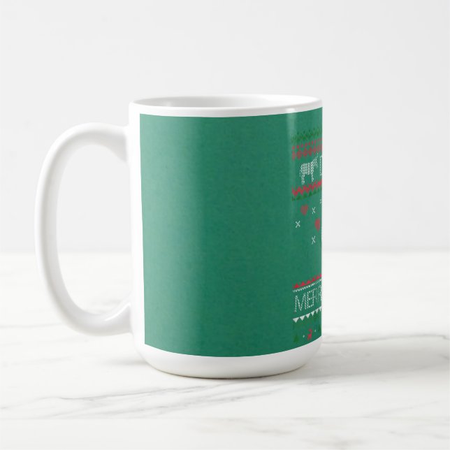 Taza De Café Cute Donkey Ugly Sweater Christmas Holiday Winter (Izquierda)
