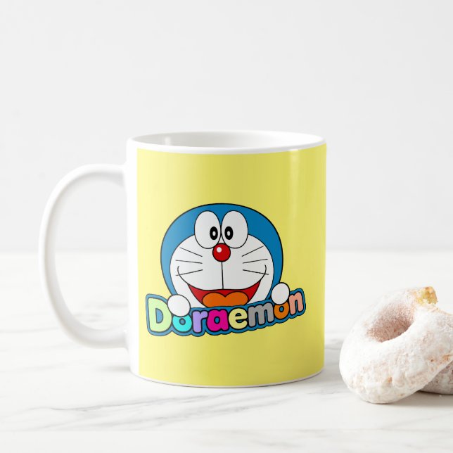 Taza De Café Cute Doraemon Fanart (Con donut)