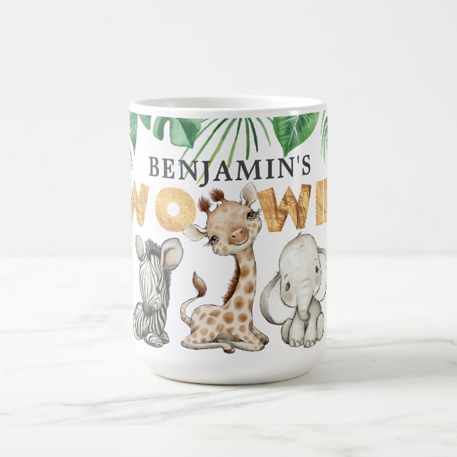 Taza De Café Cute dos animales salvajes Safari Coffee Mug (Centro)