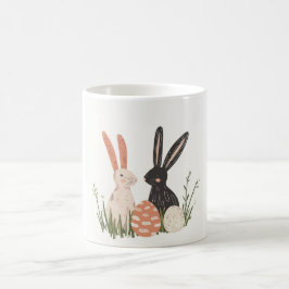 Taza De Café Cute dos Ilustraciones conejitas