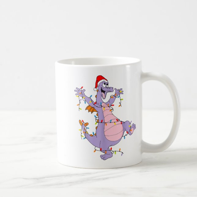 Taza De Café Cute Dragon Christmas Lights Santa Hat Animal Men  (Derecha)