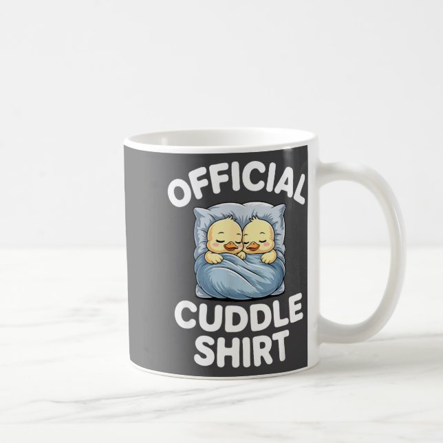 Taza De Café Cute Duck Couple Snuggle Cuddle  (Derecha)