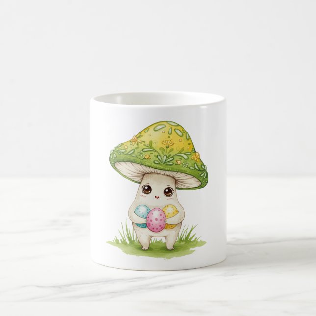 Taza De Café Cute Easter champihroom (Centro)