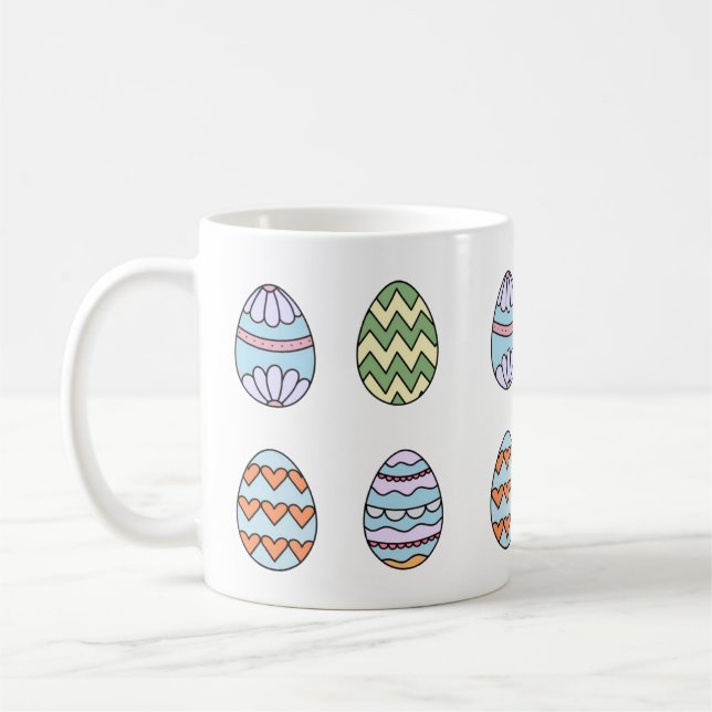 Taza De Café Cute Easter Eggs Mug style 2 (Izquierda)